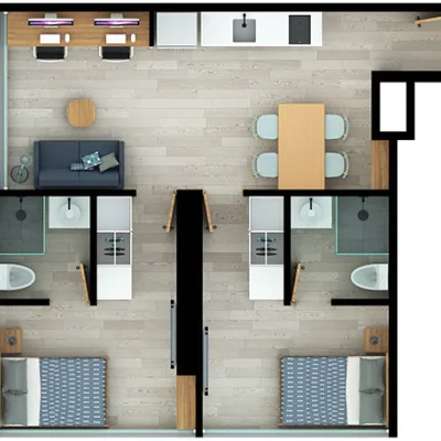 Habitación Twin Deluxe - En el Centro Internacional de Bogotá